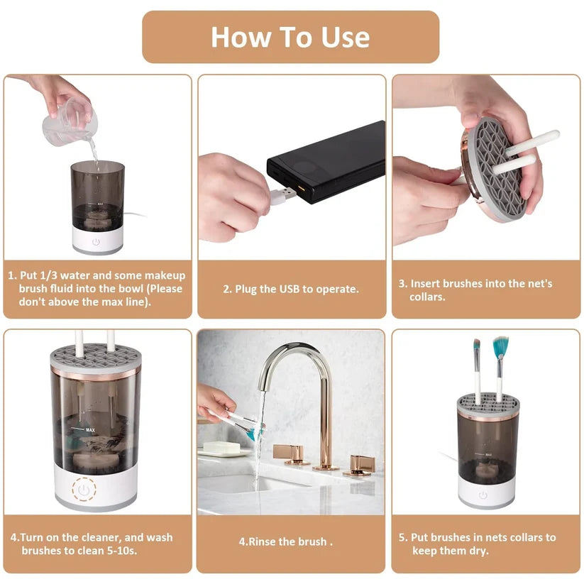 Automatic Electric Makeup Brush Cleaner