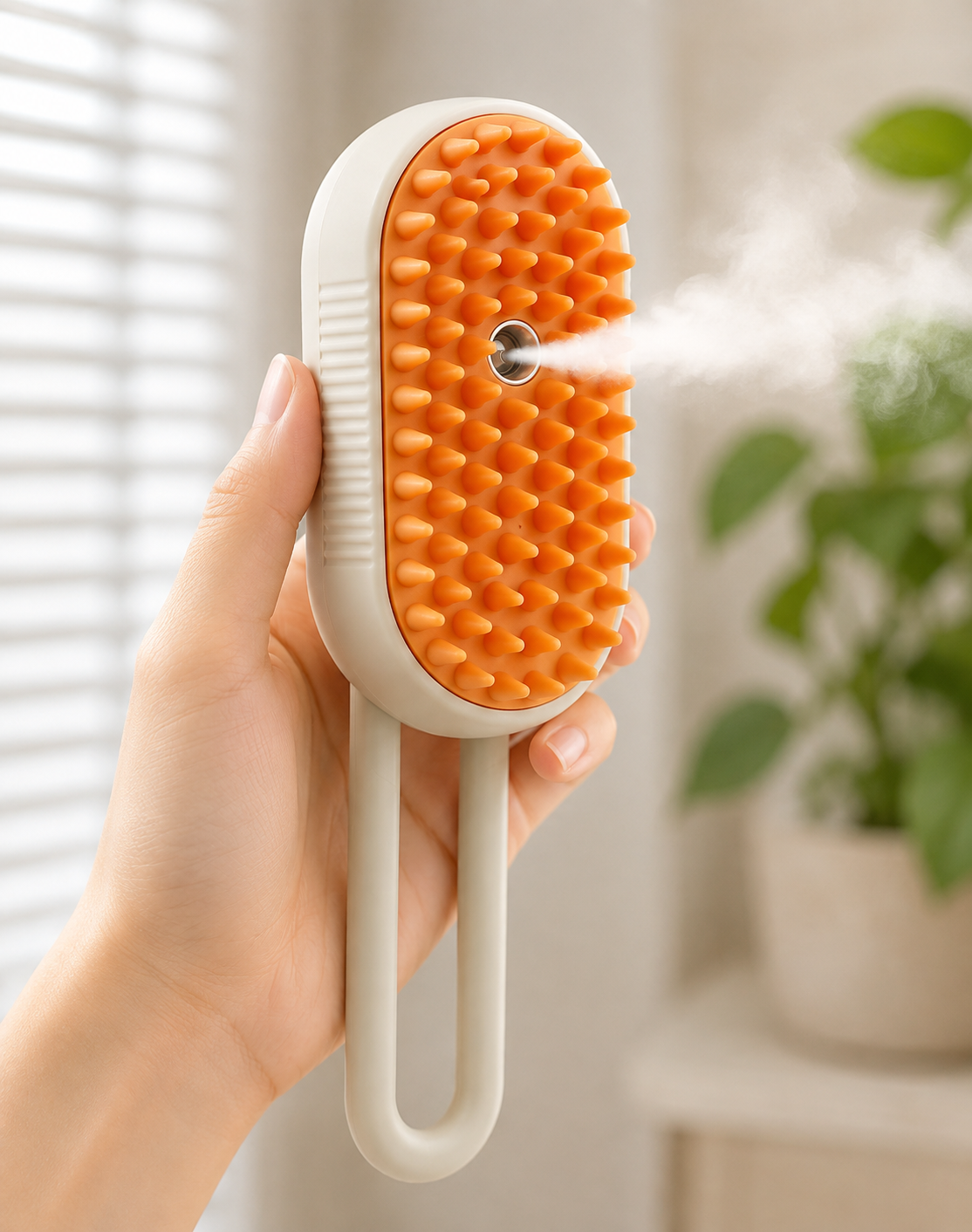 Pawmira™ SteamyGroom Brush – 3-in-1 Steam Pet Grooming Brush