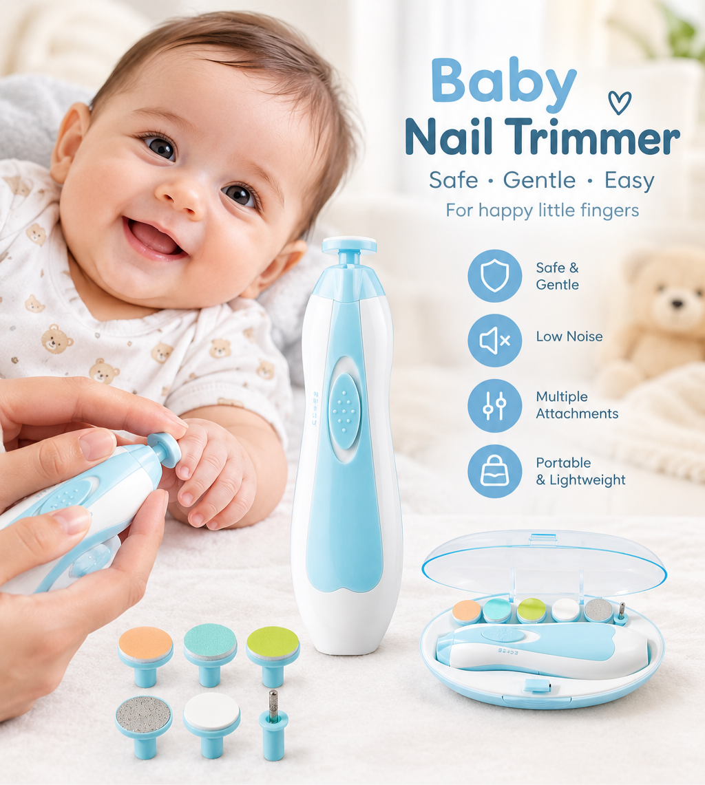 Baby Nail Trimmer – Gentle 6-in-1 Electric Nail Care