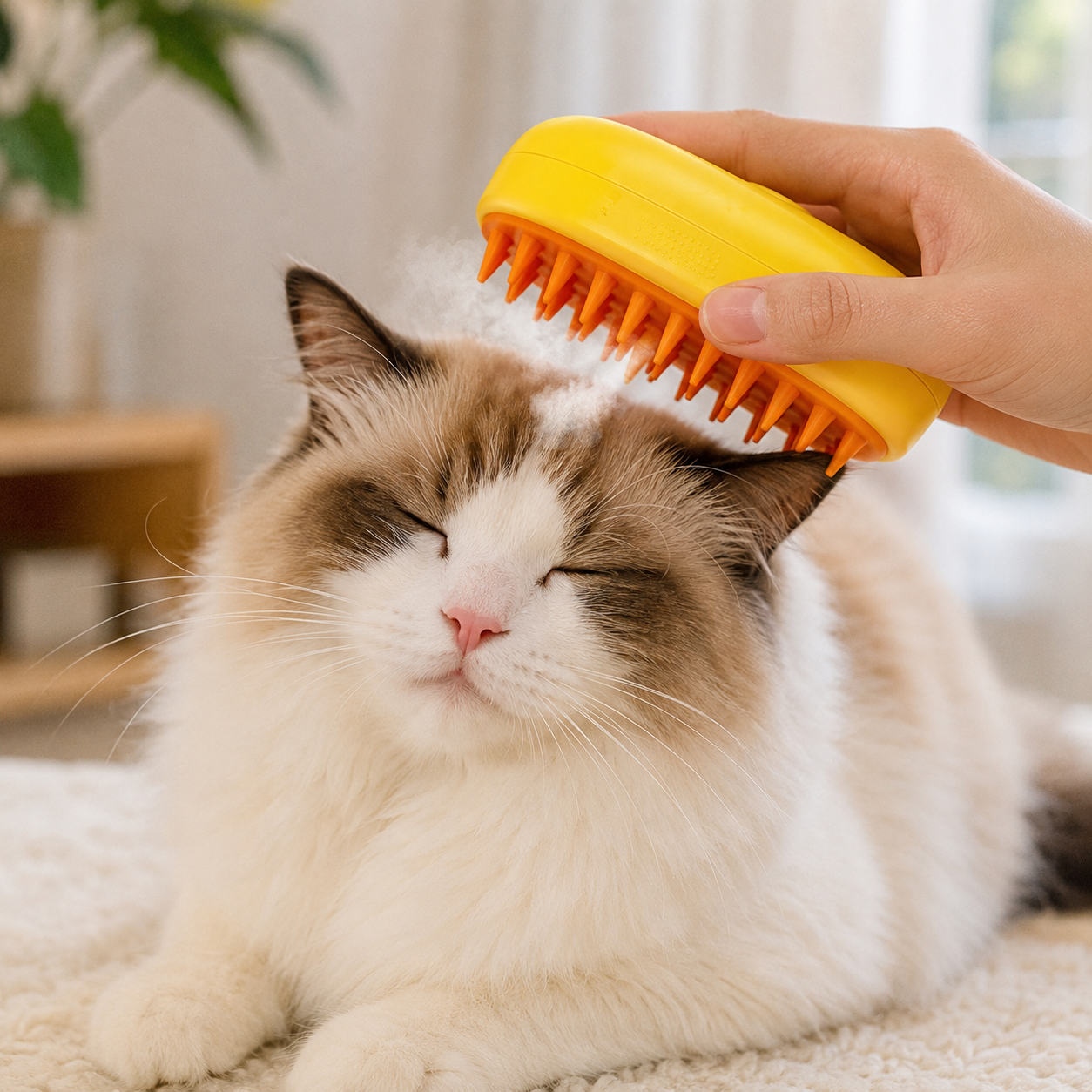 3-in-1 Pet Grooming Steam Brush