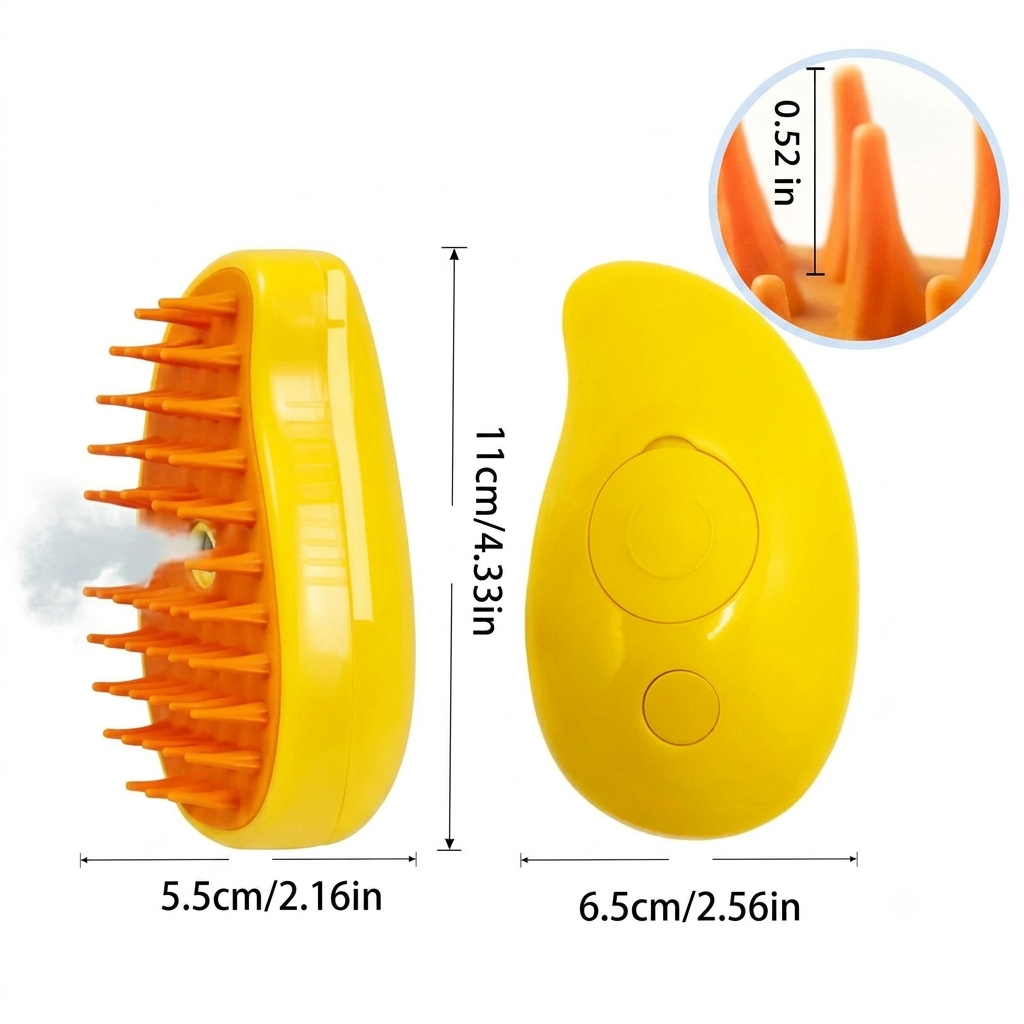 3-in-1 Pet Grooming Steam Brush