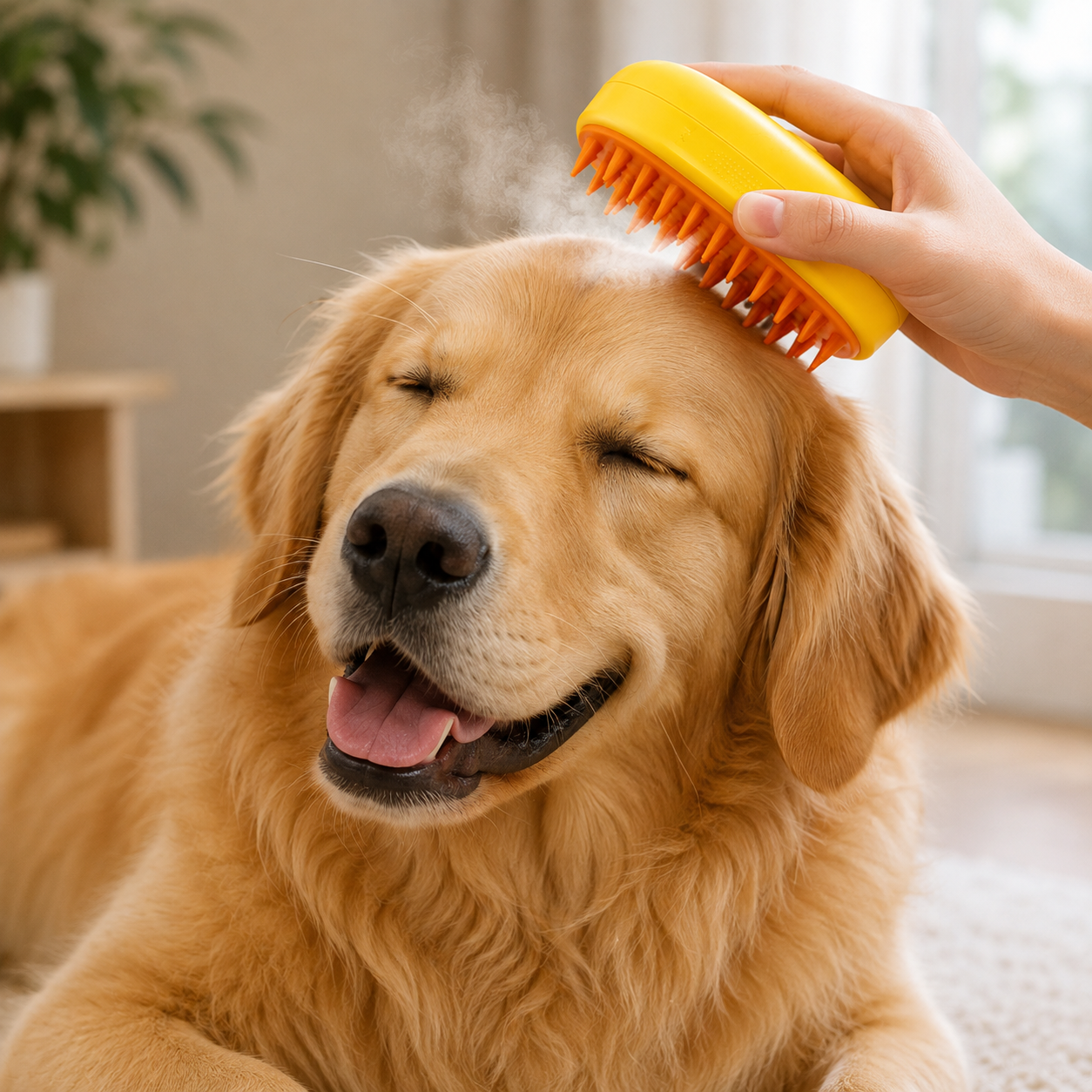 3-in-1 Pet Grooming Steam Brush
